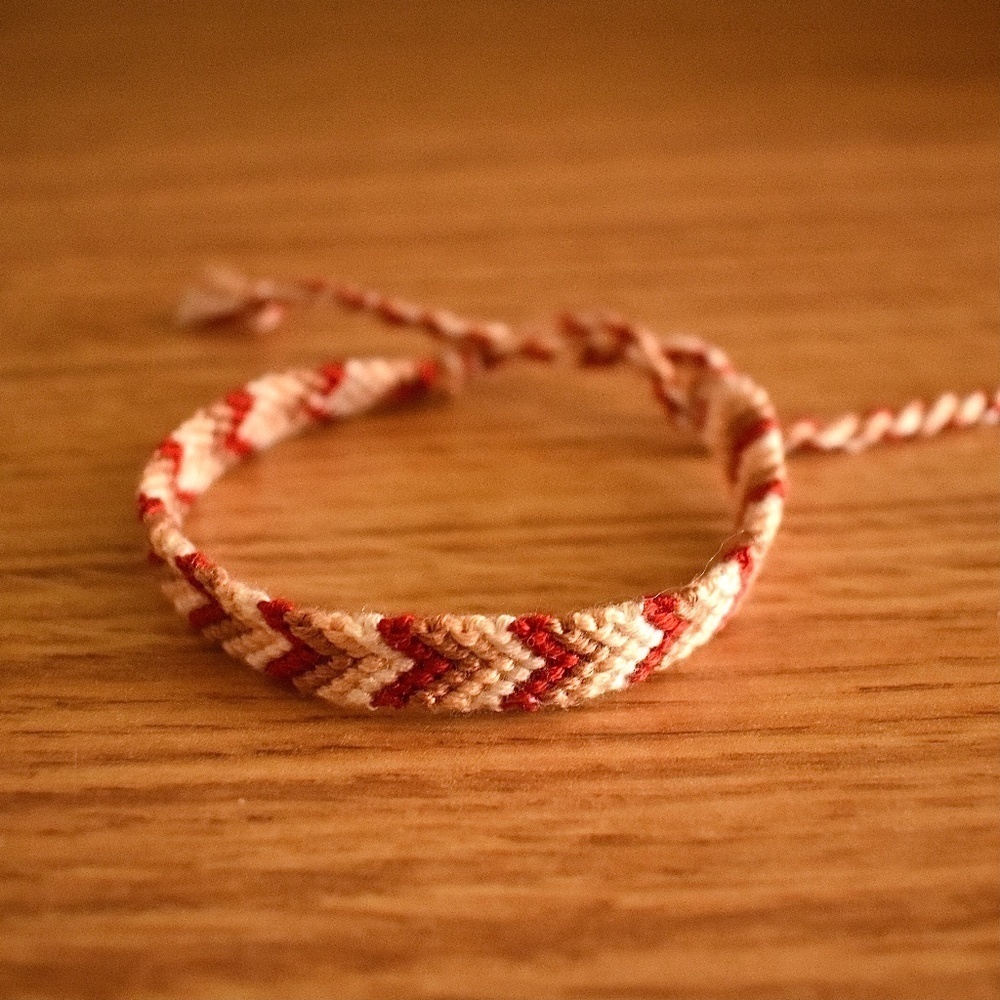 Christmas Red Woven Bracelet